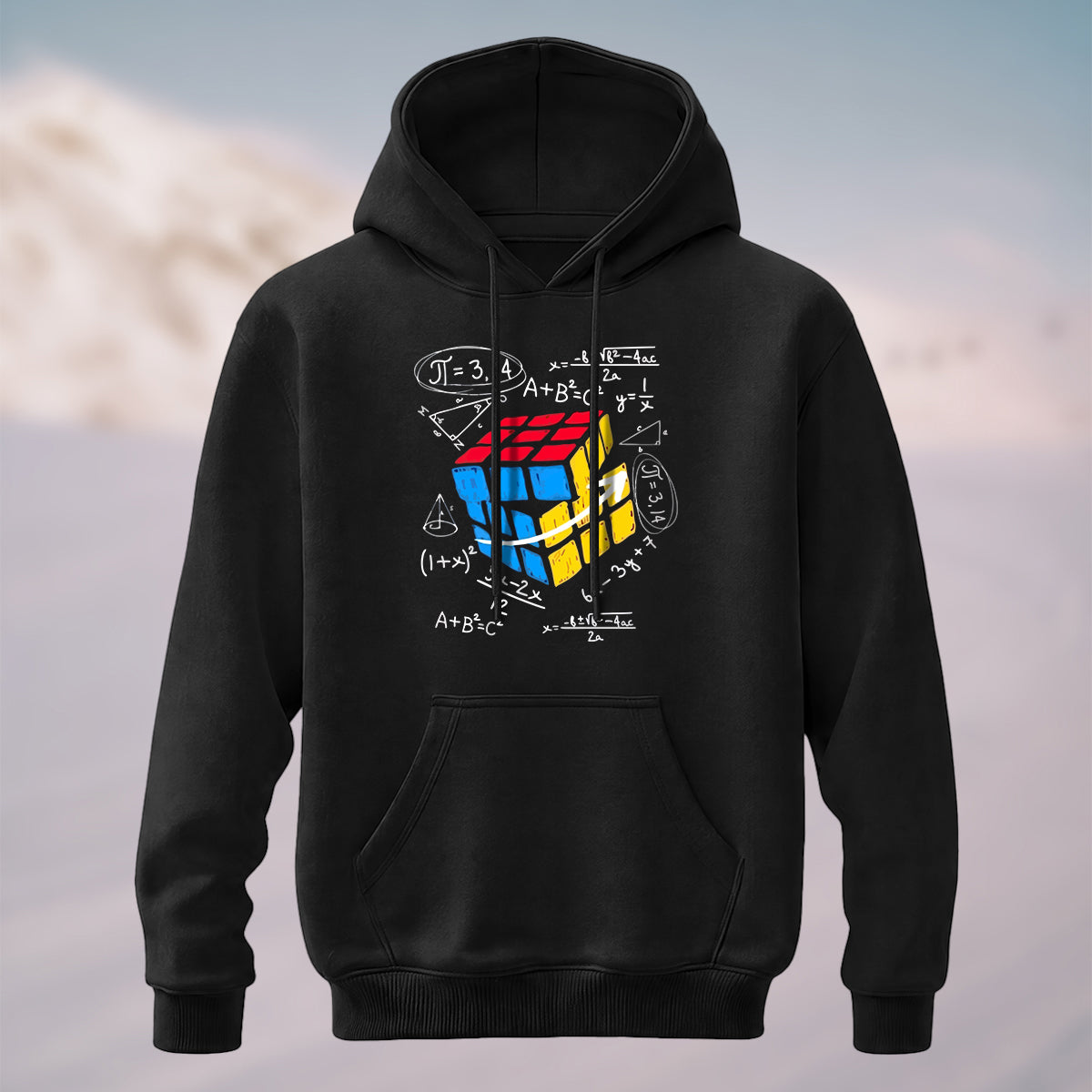 Cotton Made Vintage Math Formula Hoodie Black