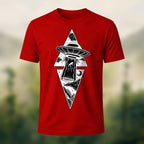 Vintage Celestial UFO Premium Cotton T-Shirt Red
