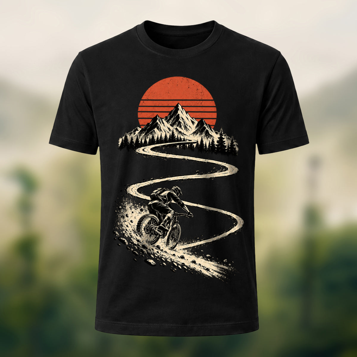 Vintage Mountain Ride Premium T-Shirt Black