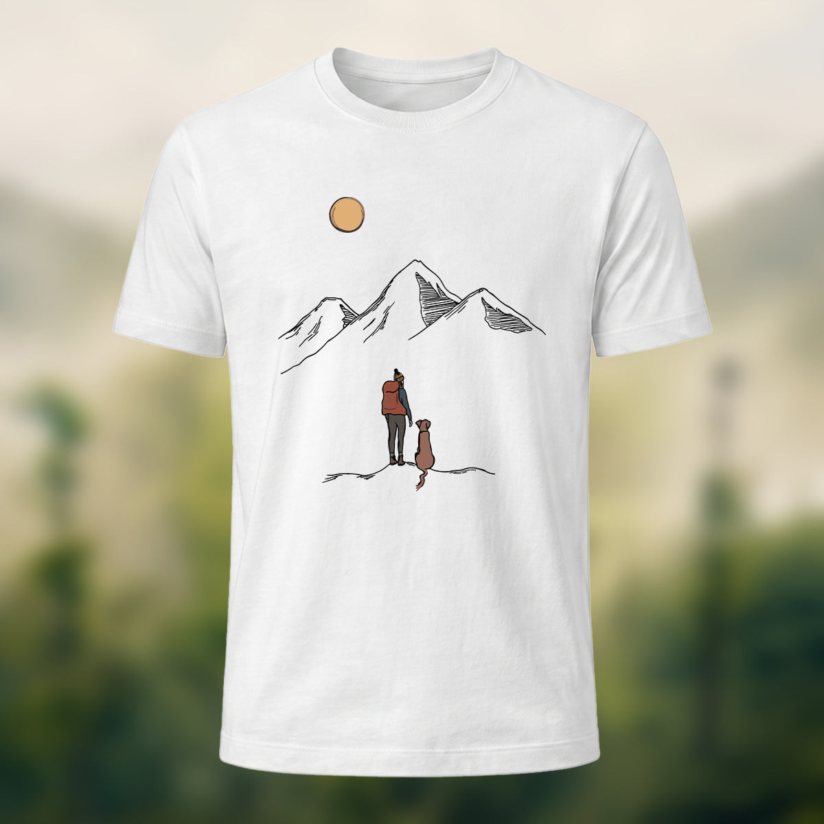 Hiking Buddy Printed Casual Soft Cotton T-Shirt White