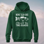 Cotton Made Retro Fishing Humor Hoodie Forest Green
