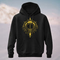 Cotton Made Striking Golden Arrow Hoodie Black