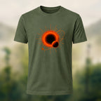DTG Solar Planet Print Combed Cotton T-Shirt Olive Green