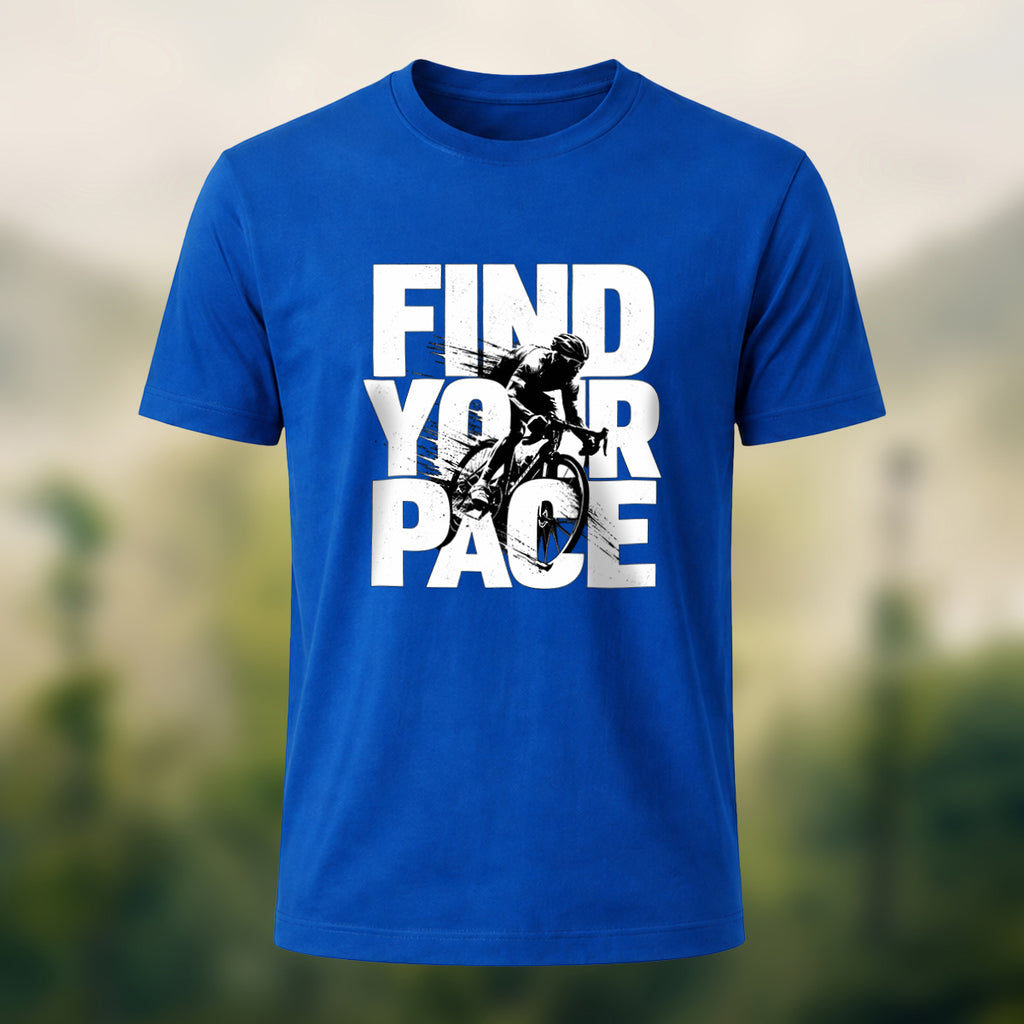Find Your Pace Premium Cotton T-Shirt Royal Blue