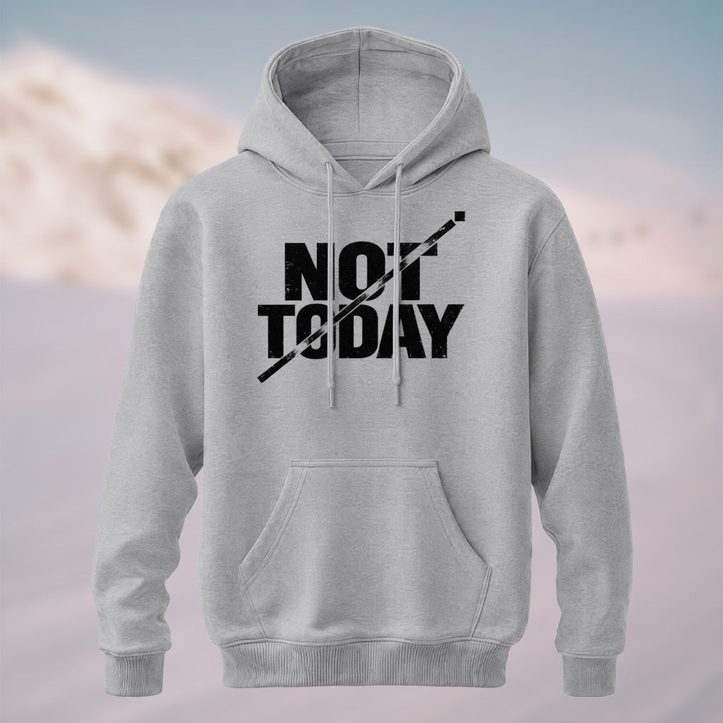 Cotton Made Rebellious Not Today Hoodie Heather Grey