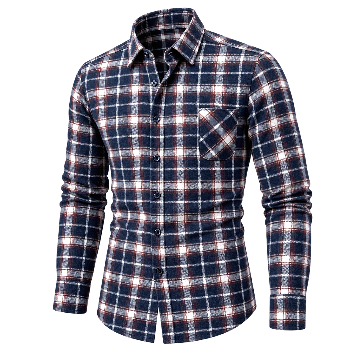 Vintage Brushed Plaid Pure Cotton Shirt 08