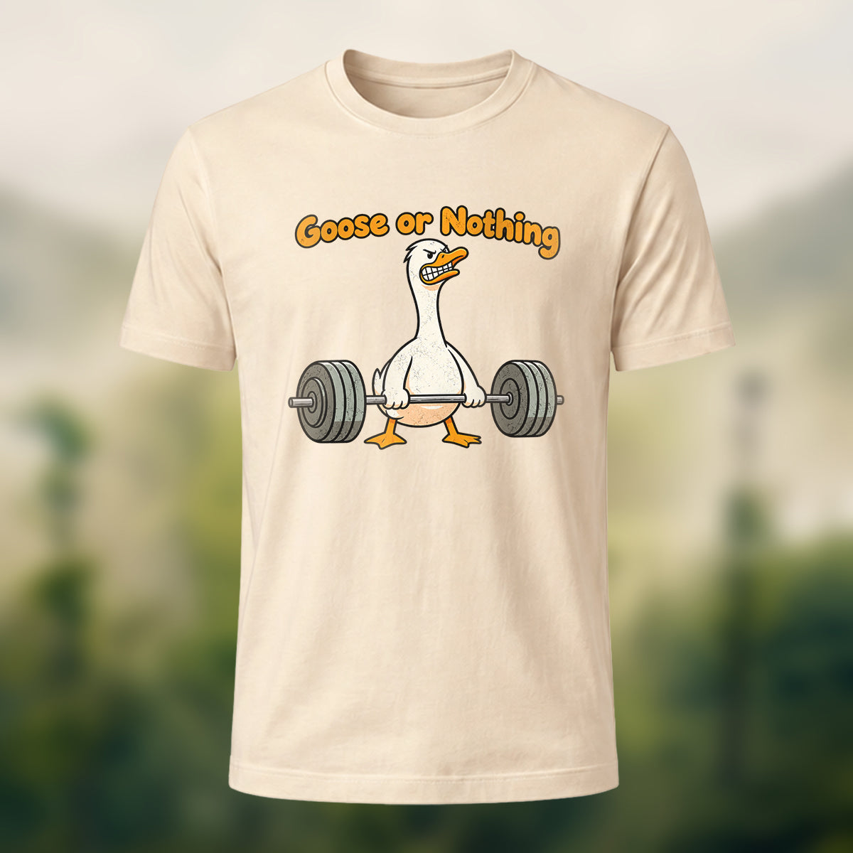Bold Athletic Goose Premium Cotton T-Shirt Beige