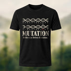DNA Mutation Print Casual Soft Cotton T-Shirt Black