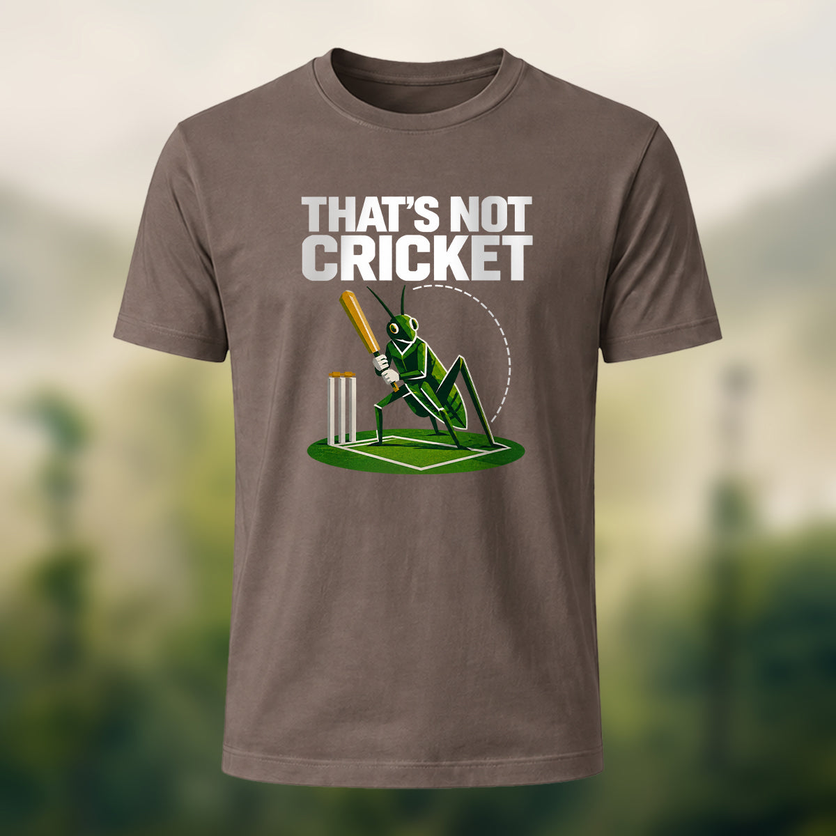 Humorous Cricket Pun Premium Cotton T-Shirt Coffee