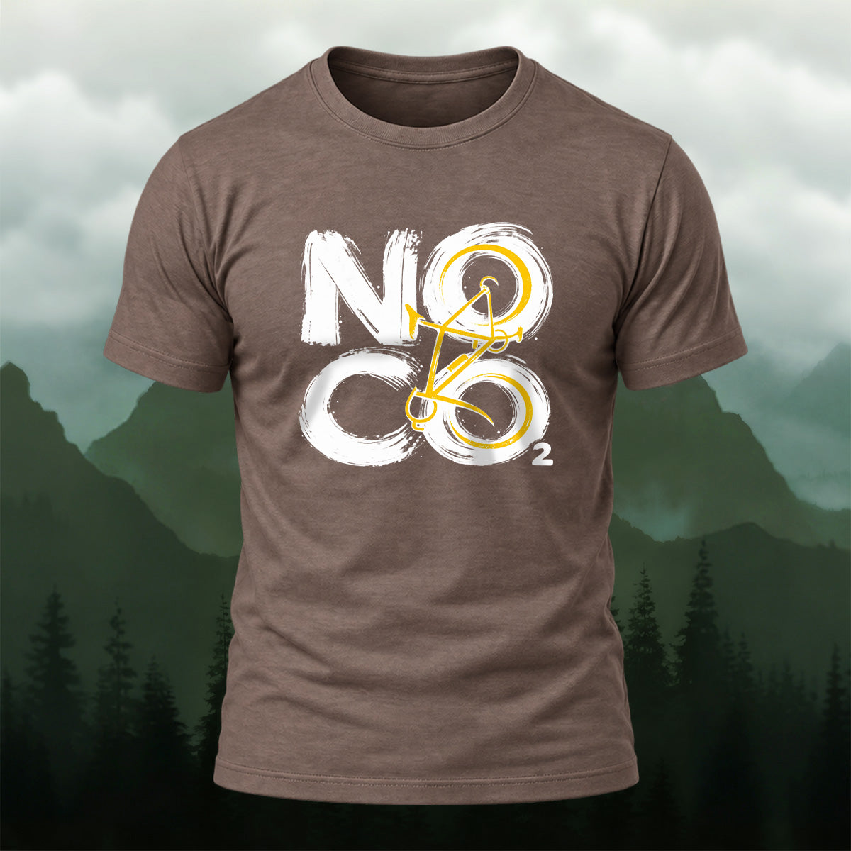 Eco Friendly Cycling Premium Cotton T-Shirt Coffee