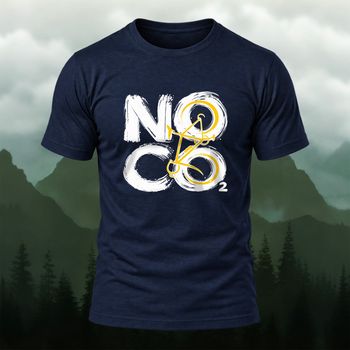 Eco Friendly Cycling Premium Cotton T-Shirt Navy