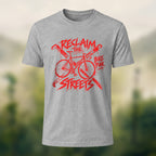 Vintage Punk Cycling Combed Cotton T-Shirt Heather Grey