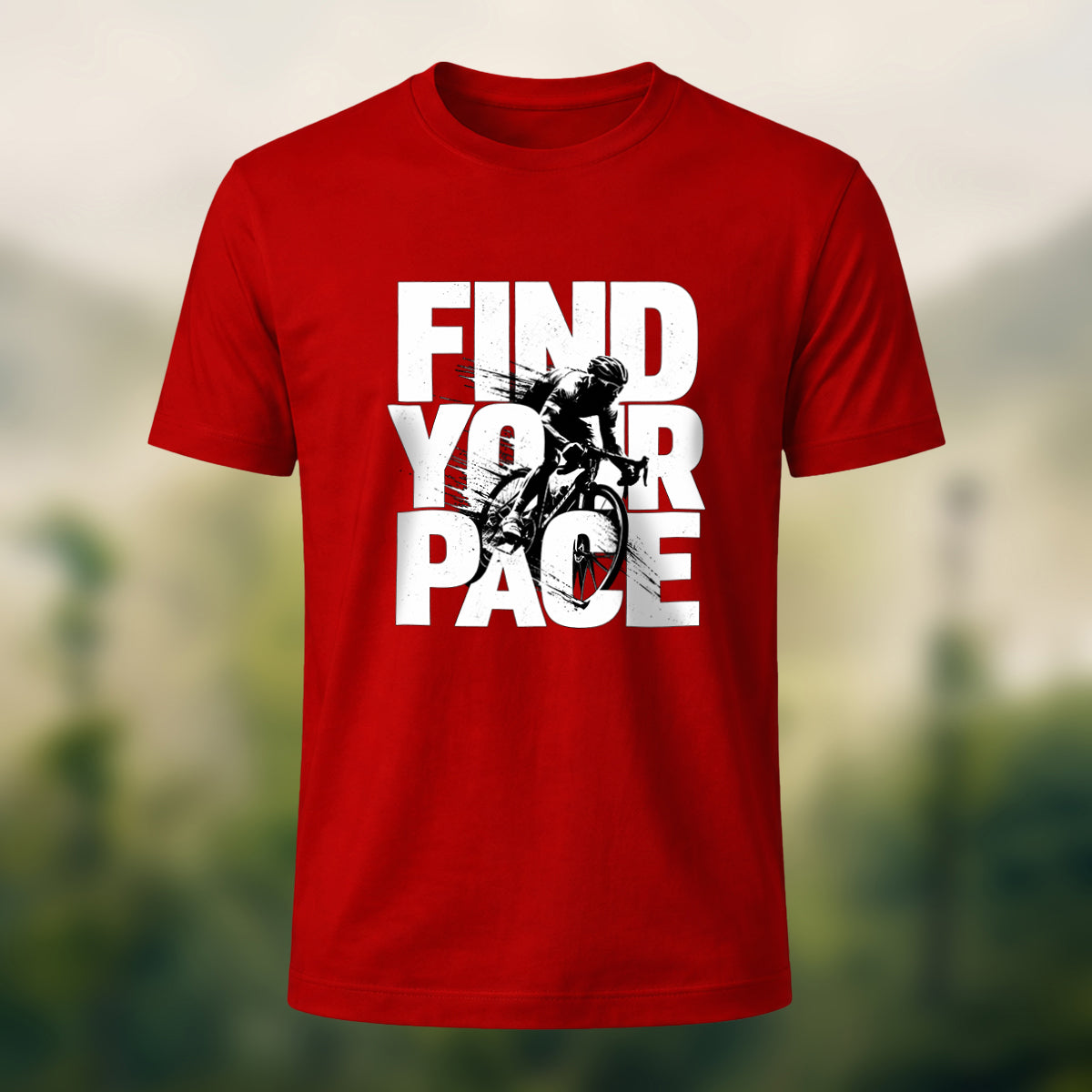 Find Your Pace Premium Cotton T-Shirt Red