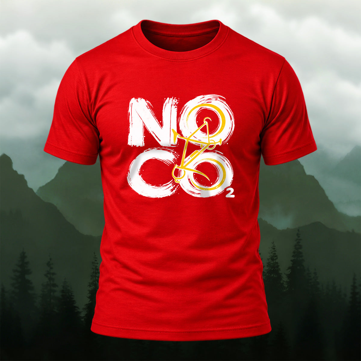 Eco Friendly Cycling Premium Cotton T-Shirt Red