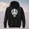 Cotton Made Edgy Biker Skull Hoodie Black