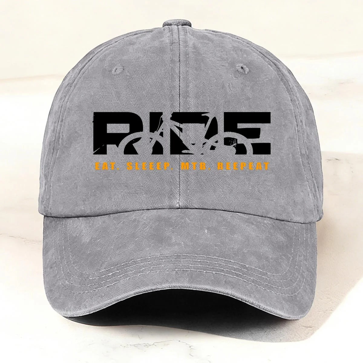 Casual MTB Ride Washed Baseball Cap Grey