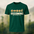Creative Cell Division Print Premium Cotton T-Shirt Forest Green