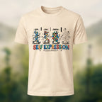 Gene Expression Print Casual Cotton T-Shirt Beige