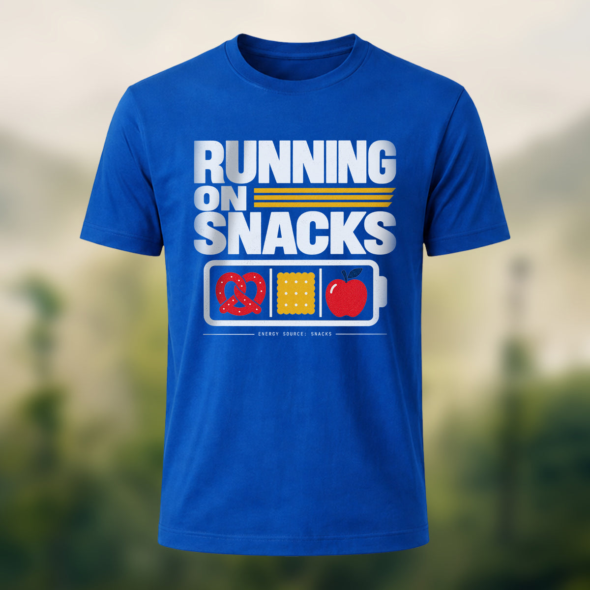 Casual Snack Fuel Soft Cotton T-Shirt Royal Blue