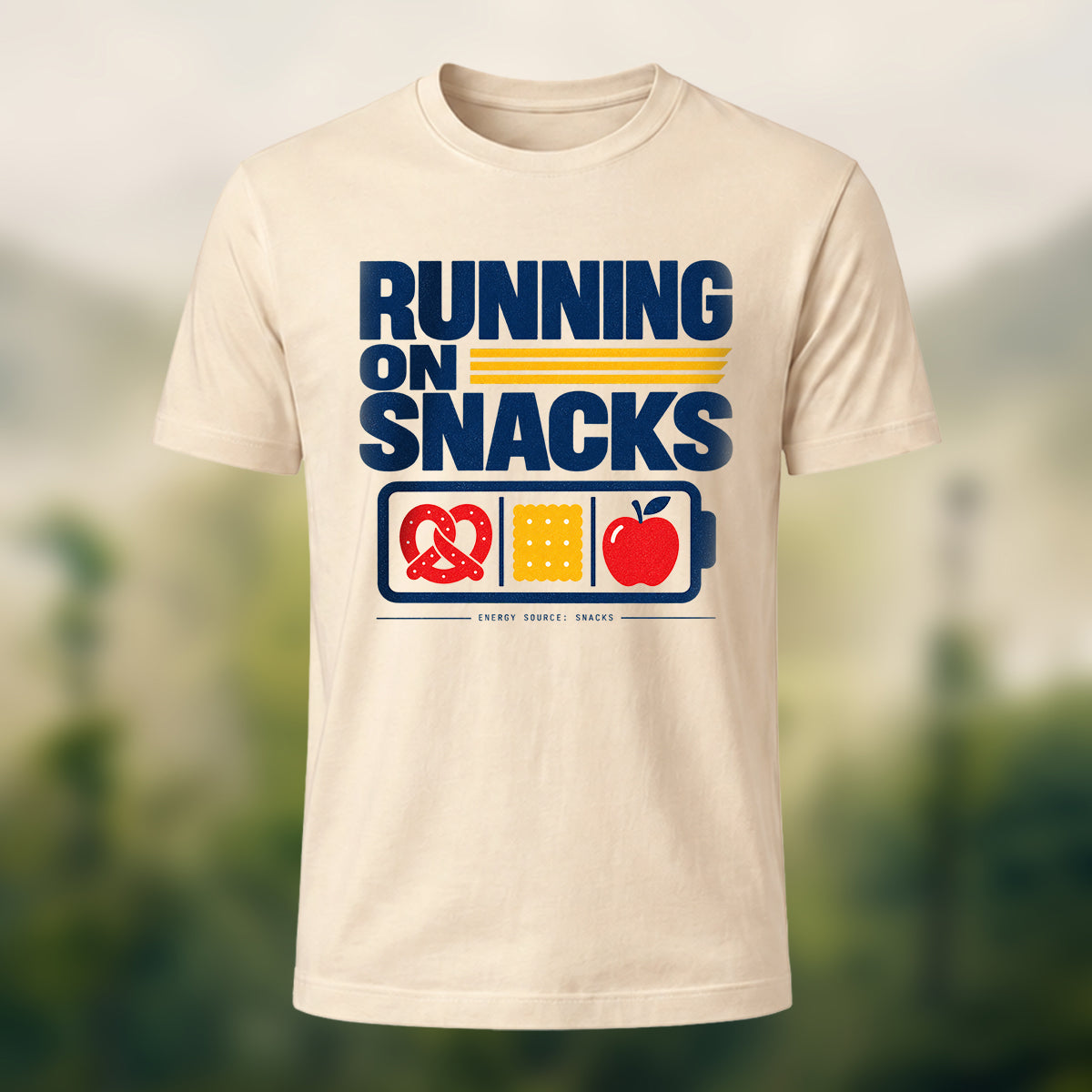 Casual Snack Fuel Soft Cotton T-Shirt Beige
