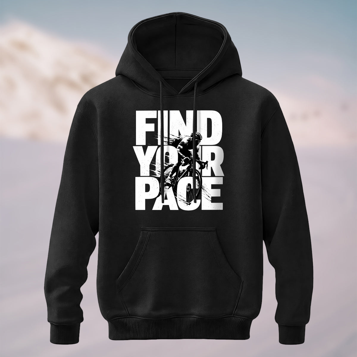 Cotton Made Dynamic Minimal Cycling Hoodie Black