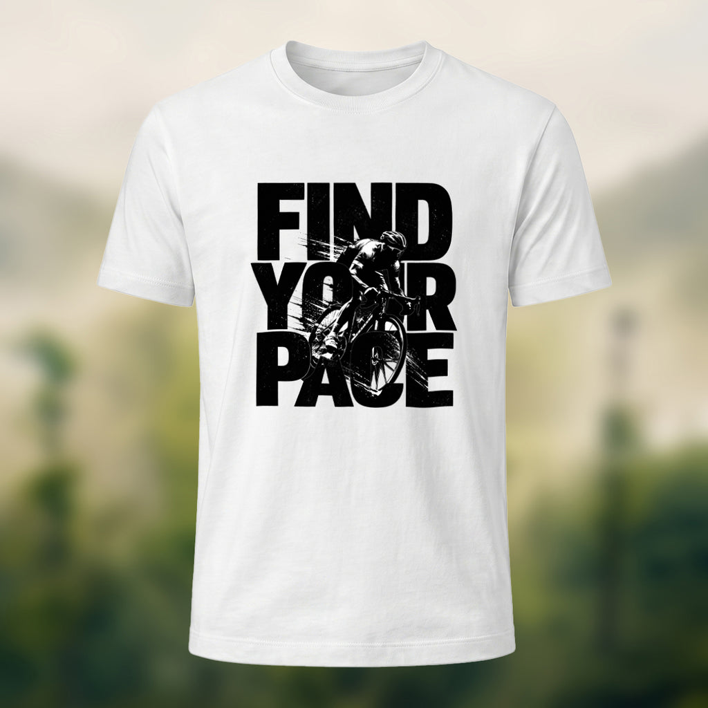 Find Your Pace Premium Cotton T-Shirt White