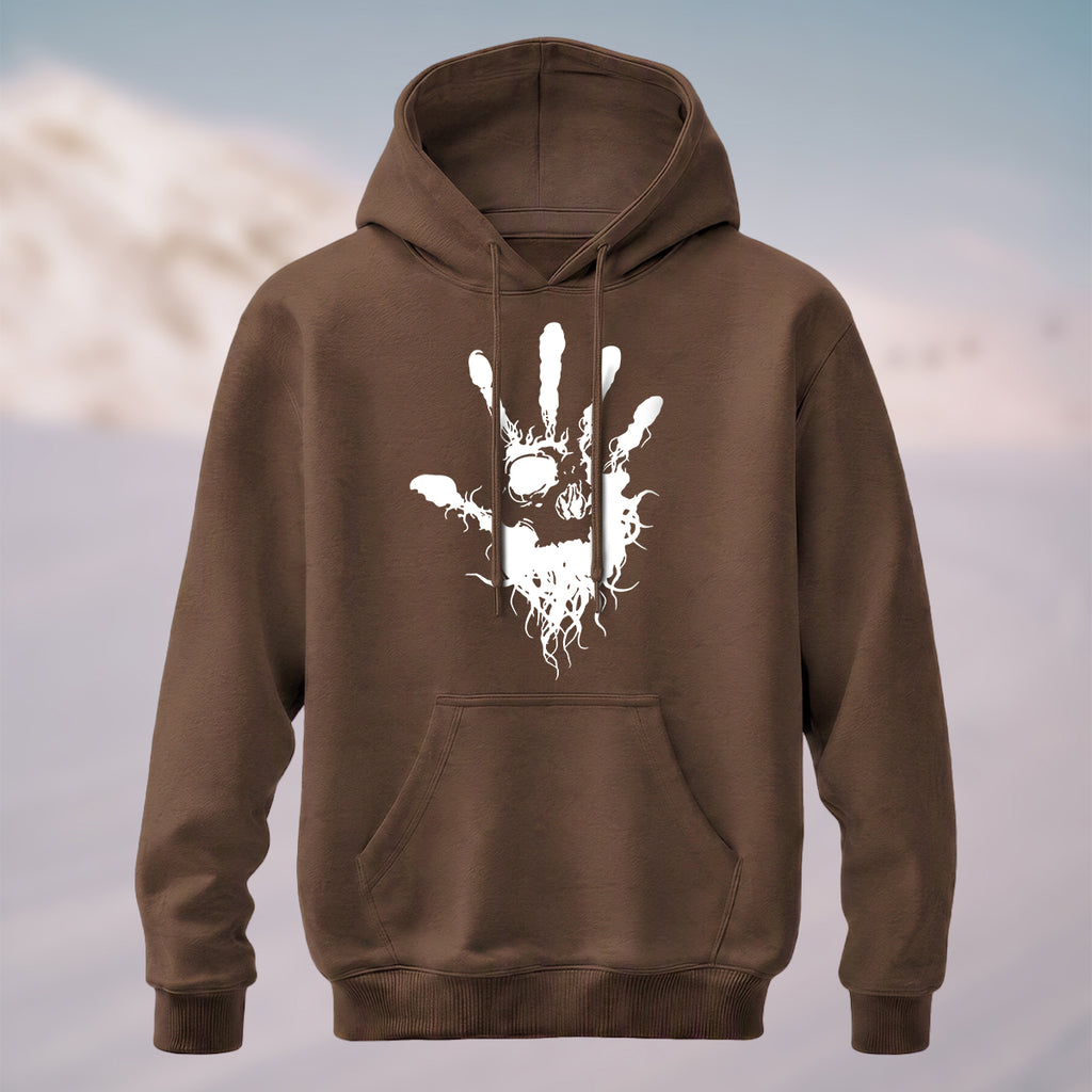Cotton Made Mystic Hand Print Hoodie Coffee
