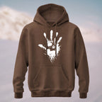 Cotton Made Mystic Hand Print Hoodie Coffee