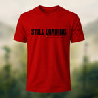 Minimal Loading Statement Premium Cotton T-Shirt Red