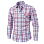 Classic Plaid Premium Cotton Collared Shirt 05