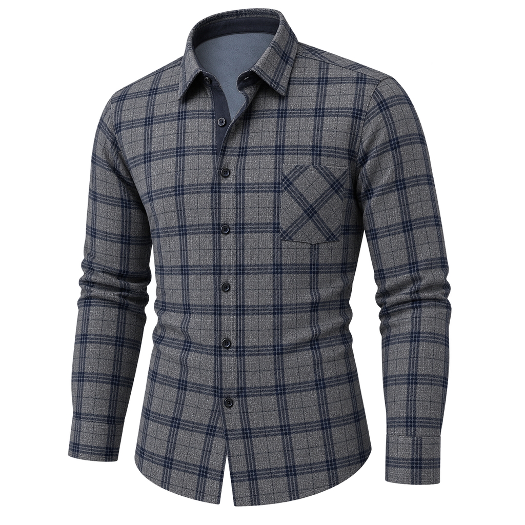 Vintage Classic Plaid Button-Down Shirt 03
