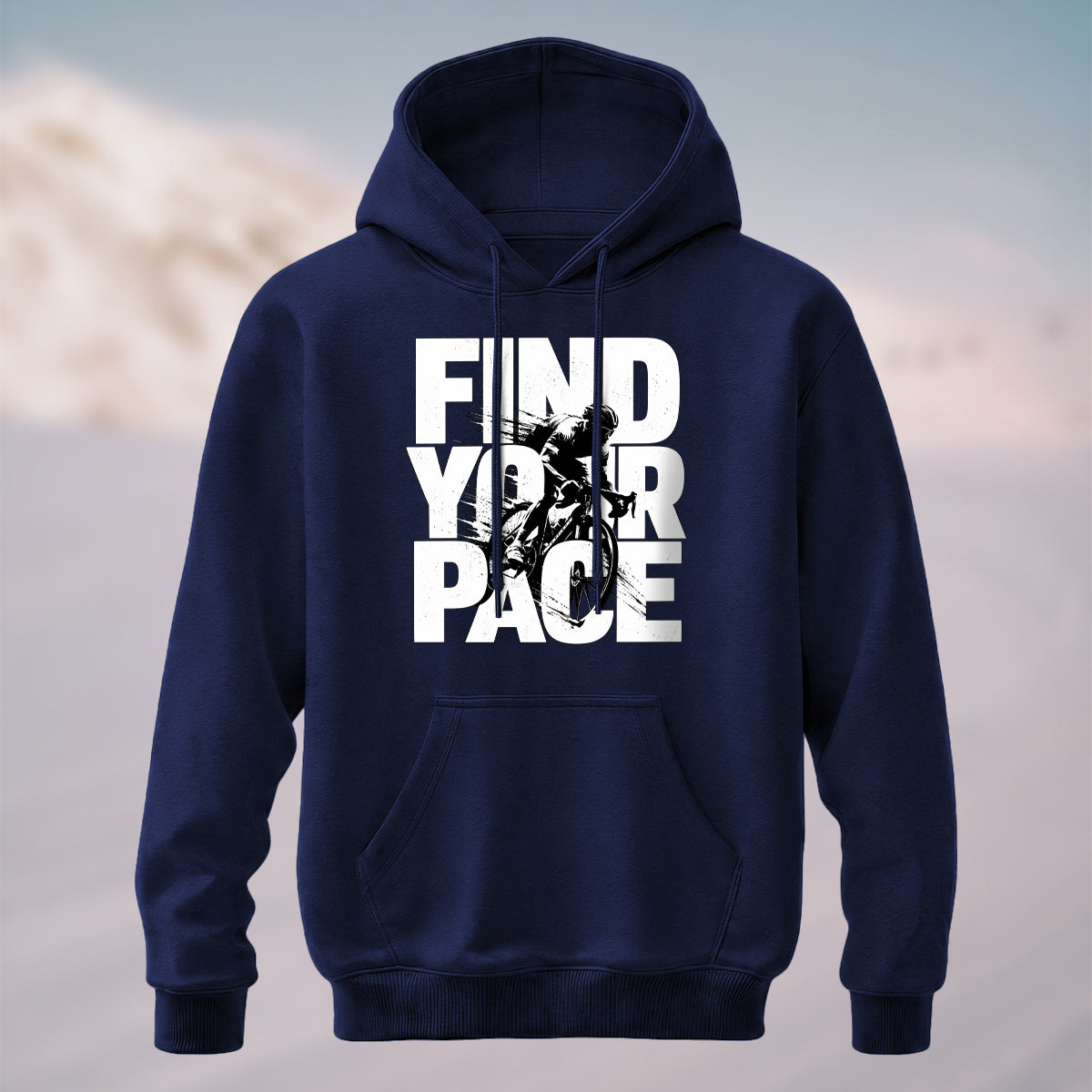 Cotton Made Dynamic Minimal Cycling Hoodie Navy