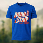 Vintage Road Trip Soft Cotton T-Shirt Royal Blue