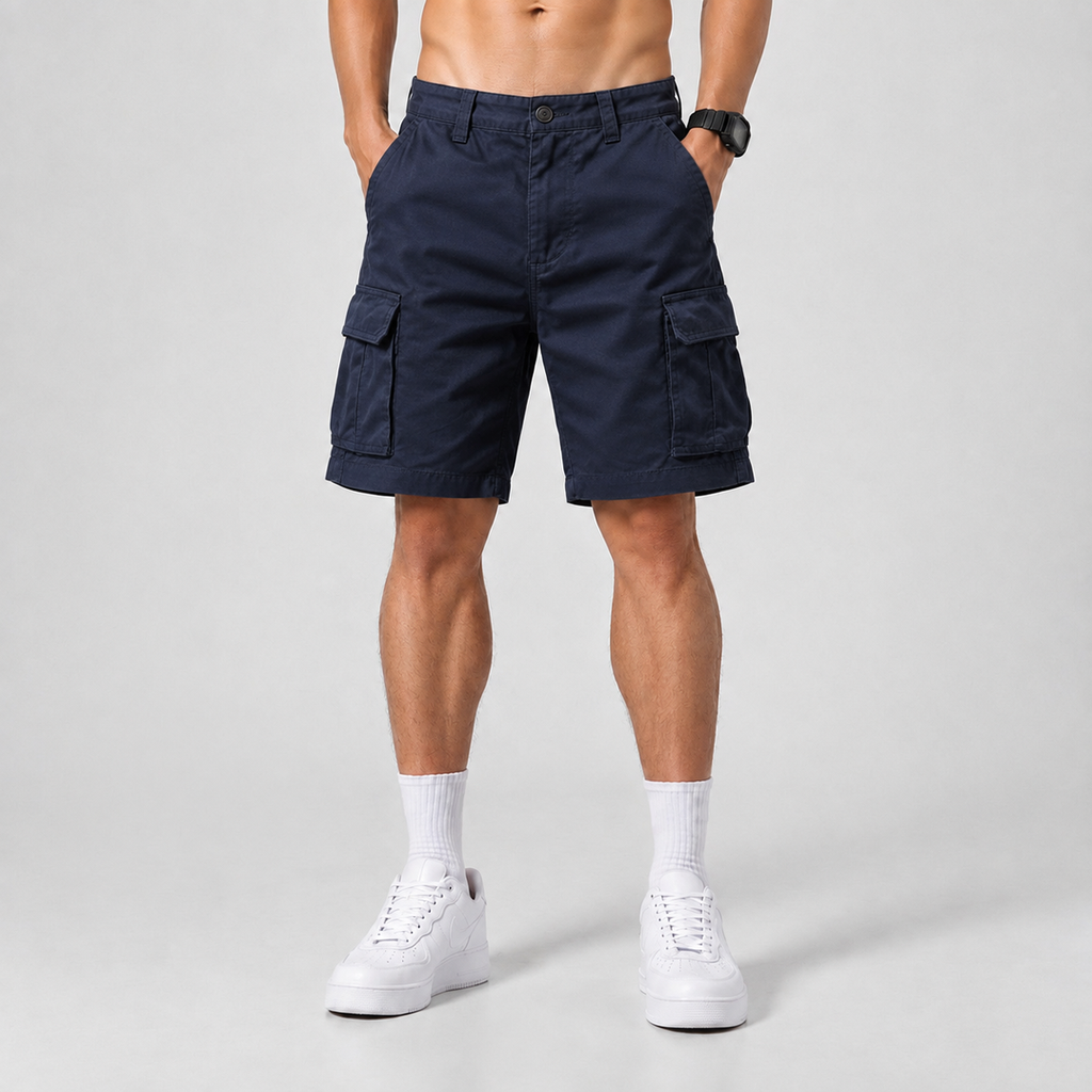 Outdoor Casual Camouflage Shorts Navy