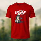 Classic Angler Print Combed Cotton T-Shirt Red