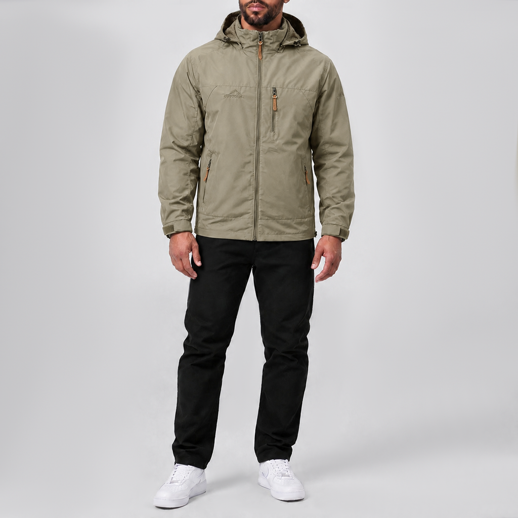 Lightweight Outdoor Windproof Hiking Jacket Khaki