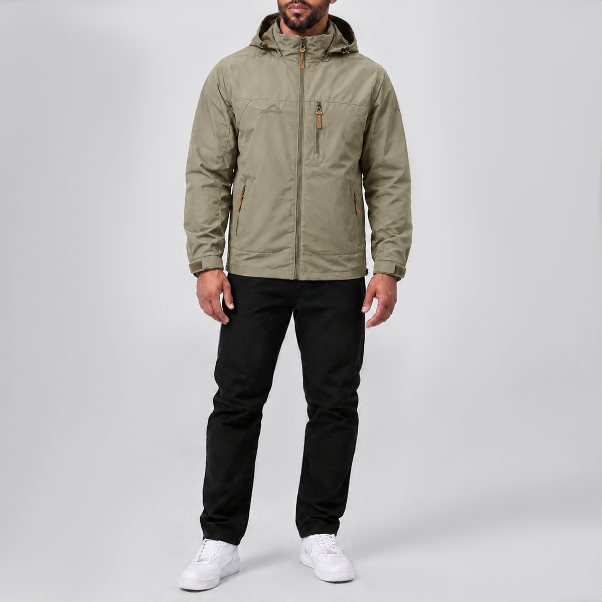Lightweight Outdoor Windproof Hiking Jacket Khaki