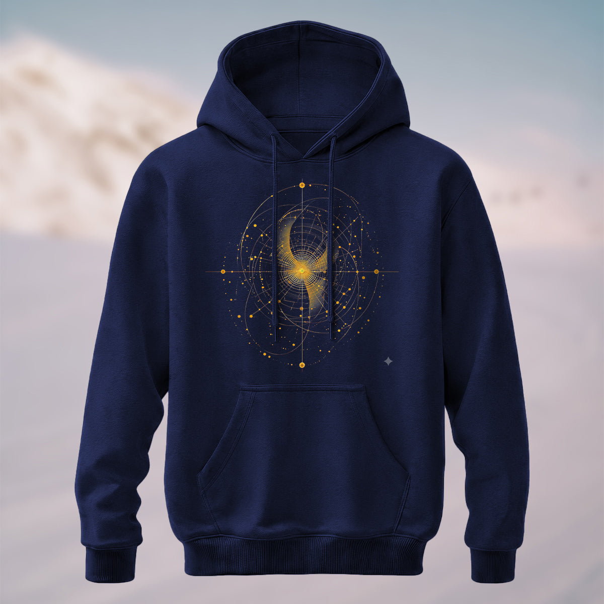 Cotton Made Artistic Astral Chart Hoodie Navy