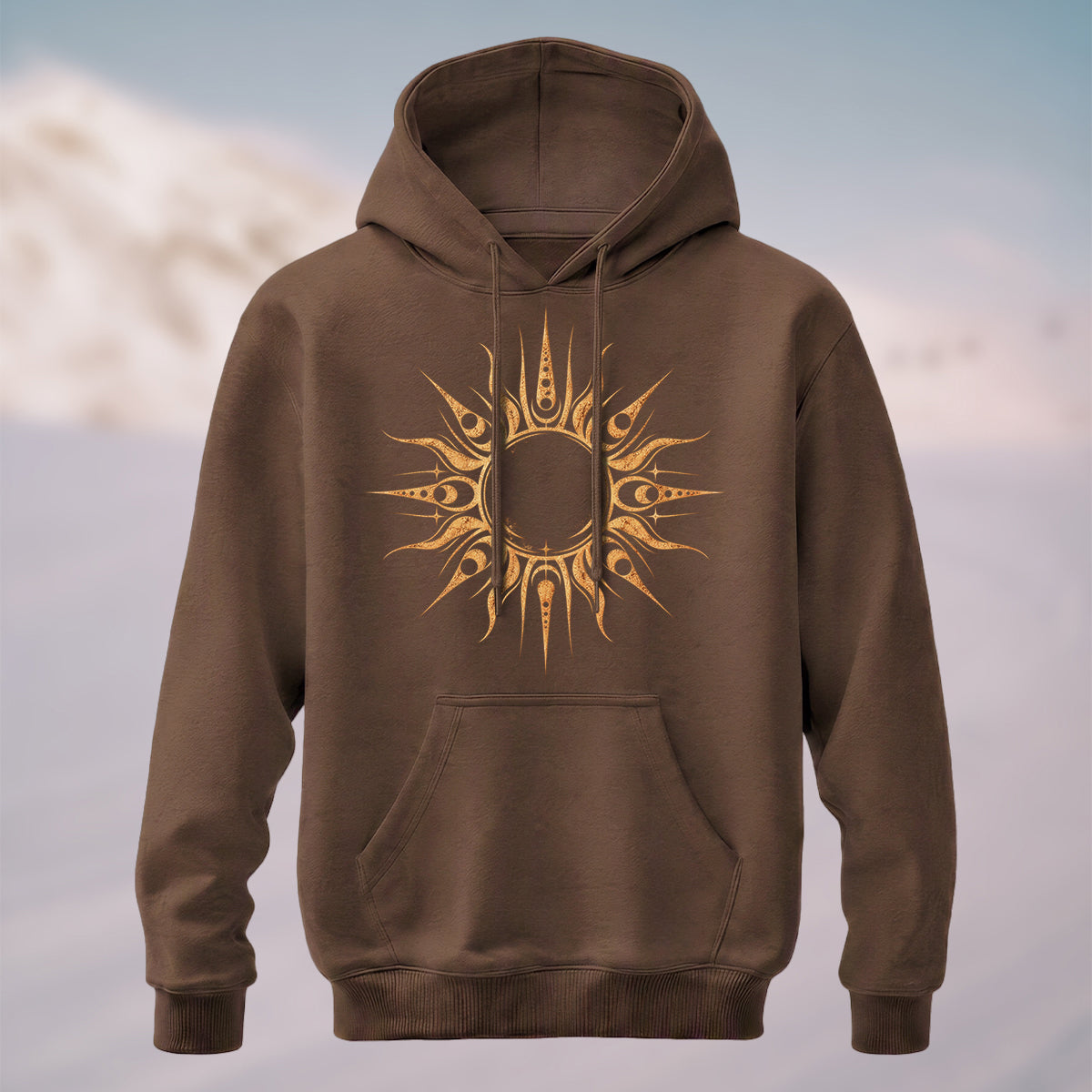Cotton Made Mystical Sun Talisman Hoodie Coffee