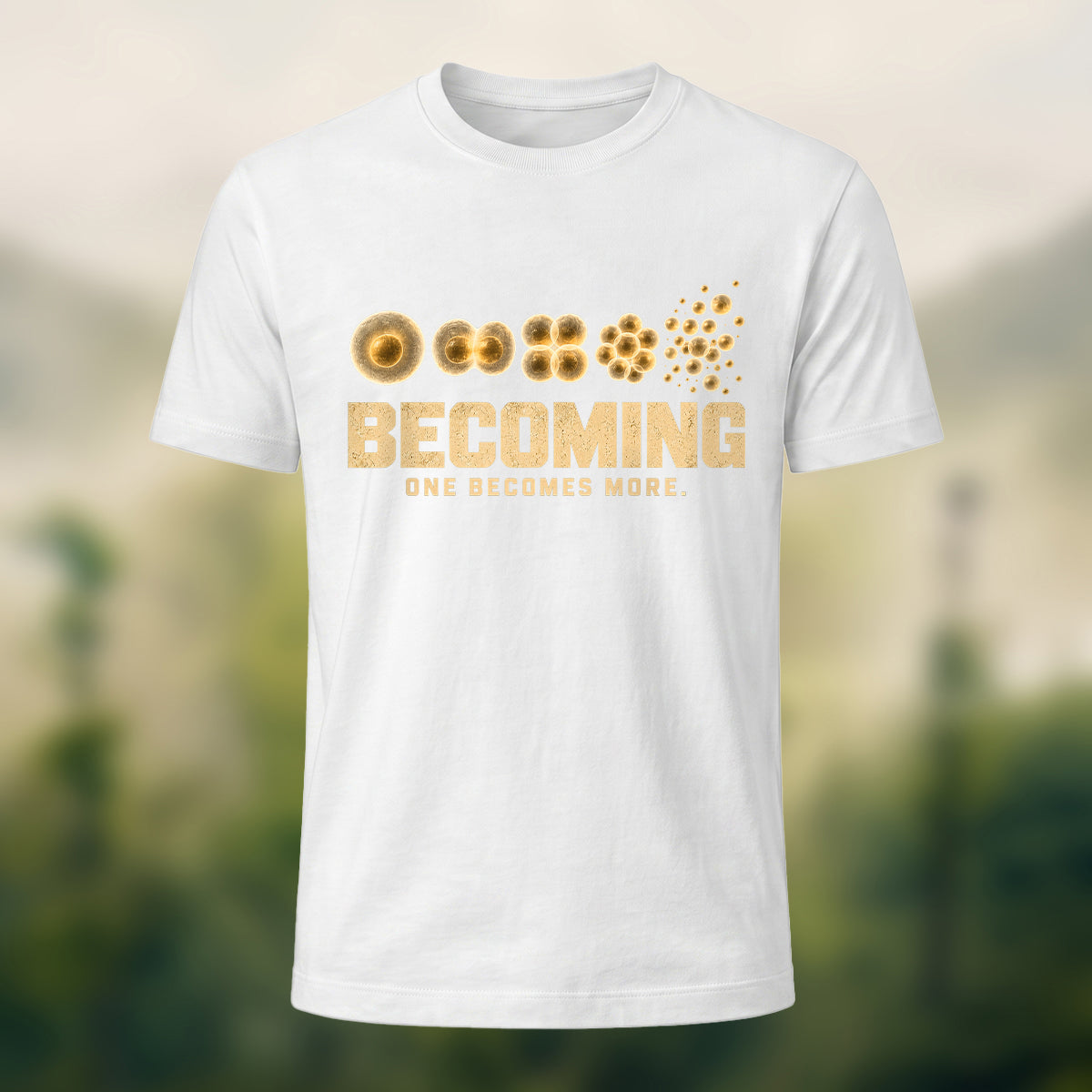 Creative Cell Division Print Premium Cotton T-Shirt White