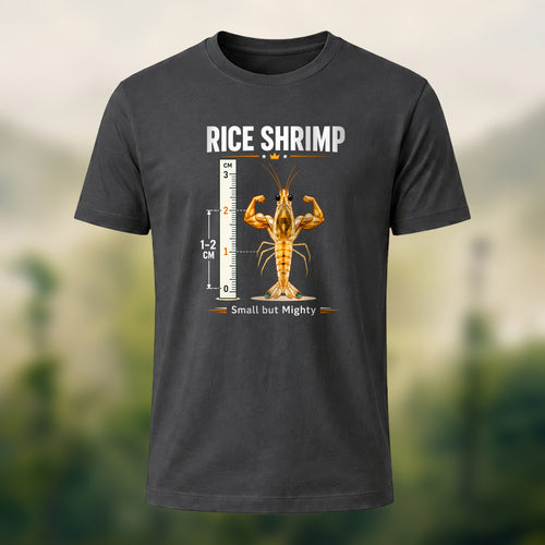 Cheeky Muscular Rice Shrimp Cotton T-Shirt Charcoal