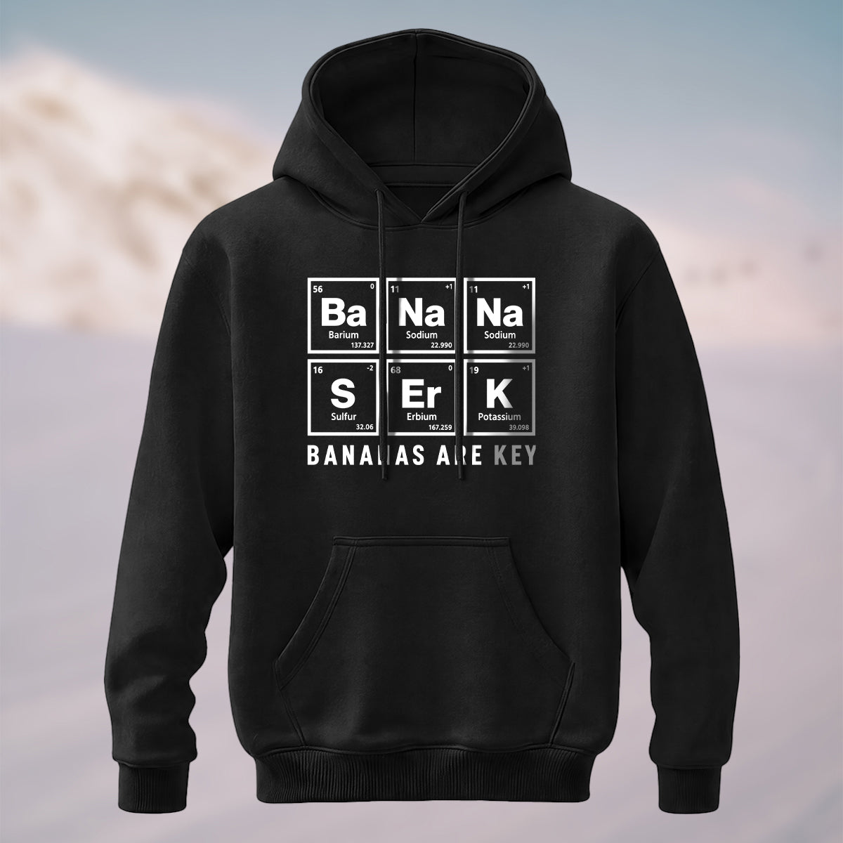 Cotton Made Chemistry Banana Pun Hoodie Black