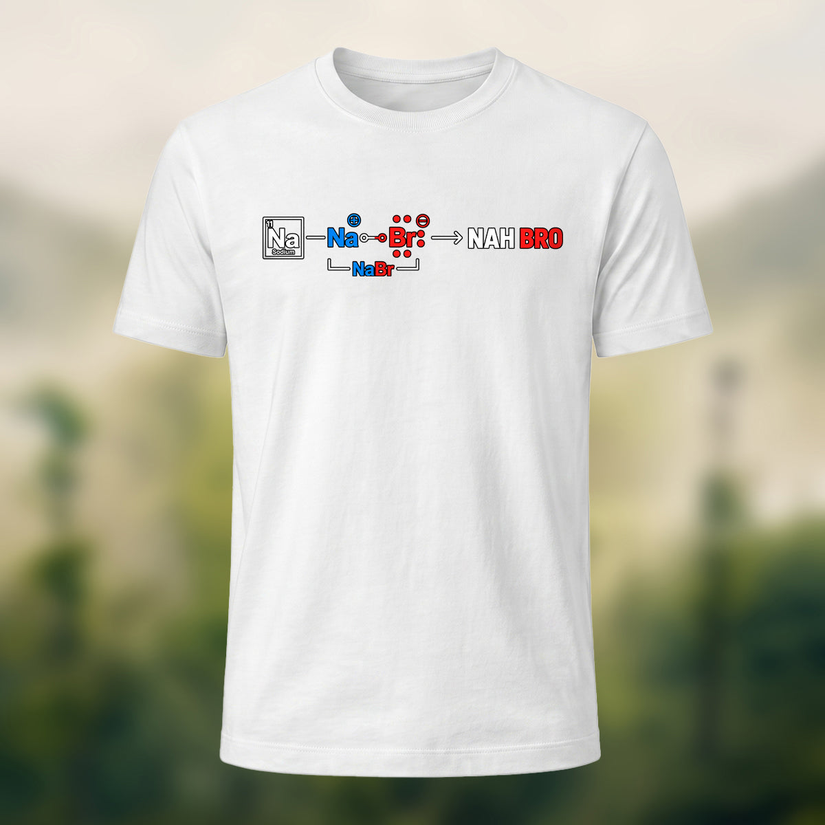 Chemistry Formula Print Casual Cotton T-Shirt White