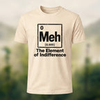 Playful Meh Chemistry Element Soft Cotton T-Shirt Beige