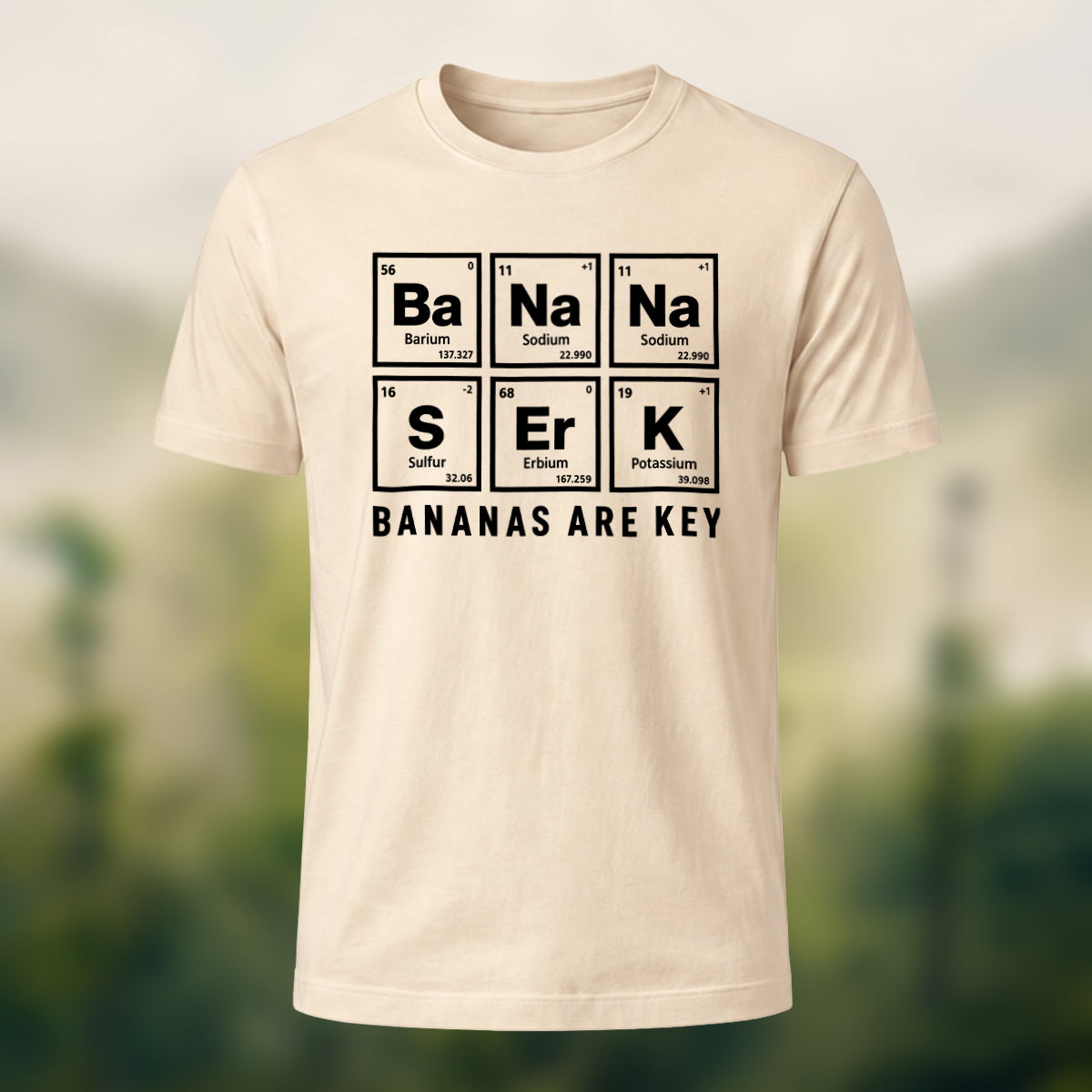 Minimal Chemistry Elements Soft Cotton T-Shirt Beige