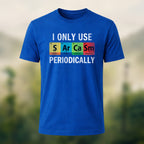 Chemical Element Print Casual Cotton T-Shirt Royal Blue