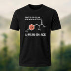 Chemical Reaction Equation Print Soft Cotton T-Shirt Black