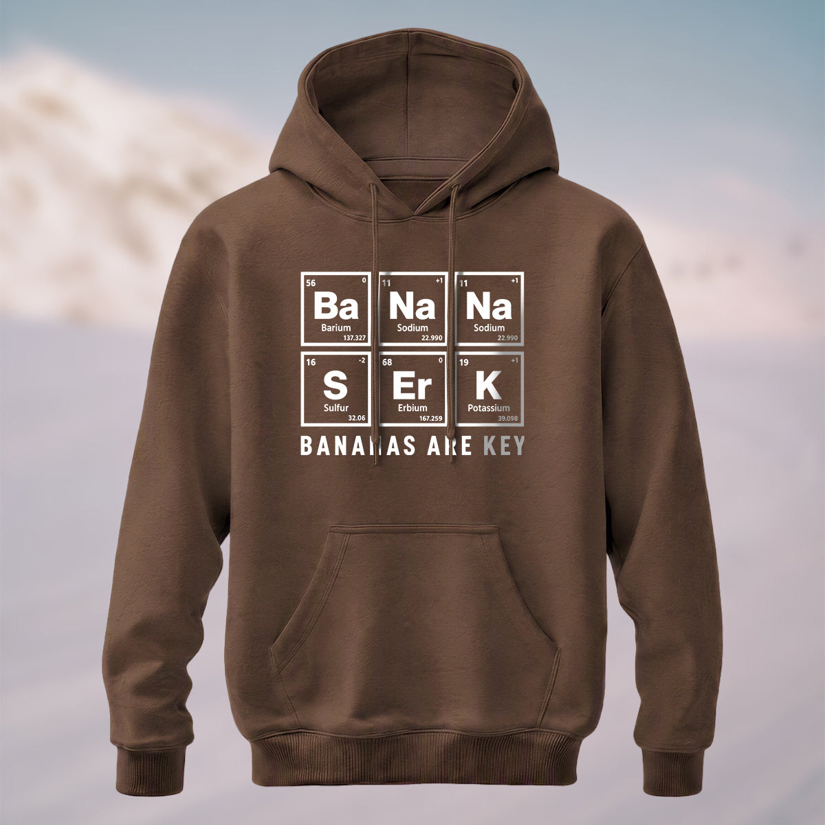 Cotton Made Chemistry Banana Pun Hoodie Coffee