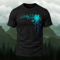 Modern Digital Interface Cotton T-Shirt Black