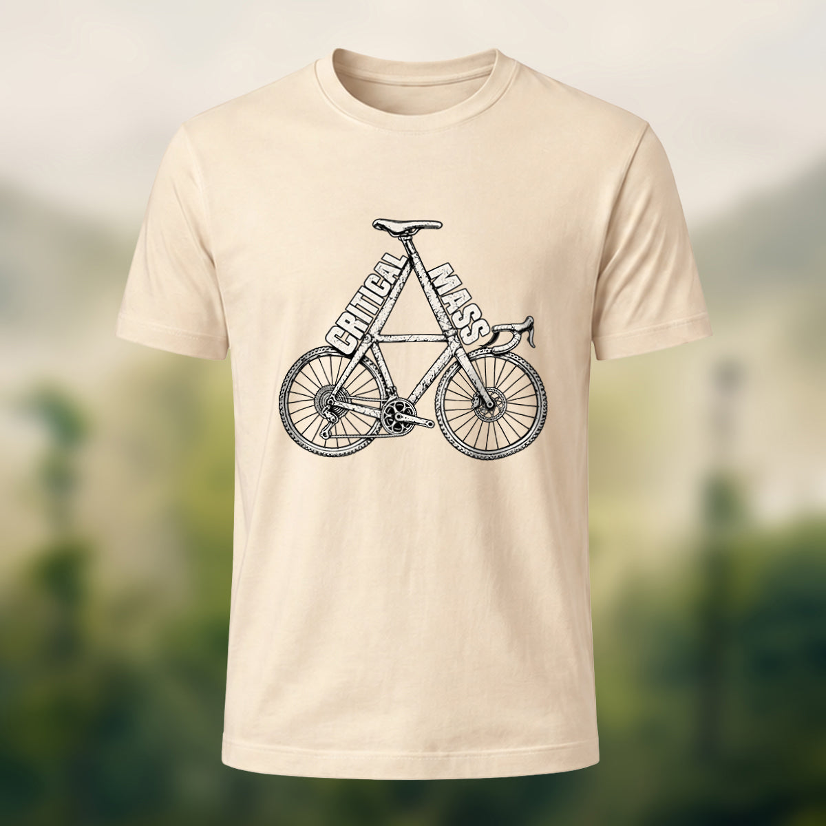 Vintage Critical Mass Premium Cotton T-Shirt Beige